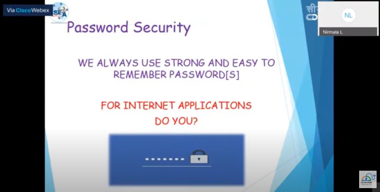 Webinar on Password security